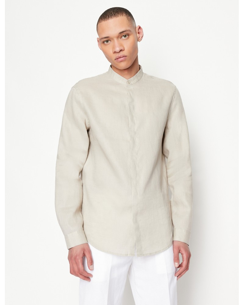 ARMANI AX CAMICIA C/COREANO 100%LINEN.1724 PURE CASHMERE