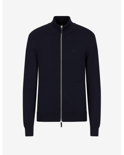 ARMANI AX MAGLIONCINO FULLZIP+C/ALTO  100% COTTON.1510 NAVY