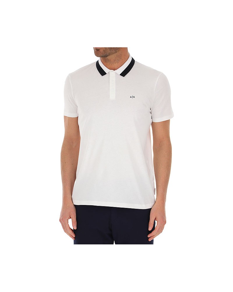 ARMANI AX POLO 100% COTTON.1100 WHITE