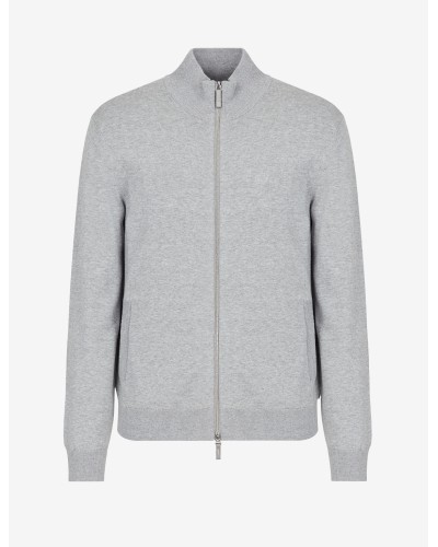 ARMANI AX MAGLIONCINO FULLZIP+C/ALTO  100% COTTON.3901 BROS BC06 ALLOY HTR