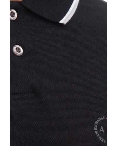ARMANI AX POLO 100% COTTON.1200 BLACK