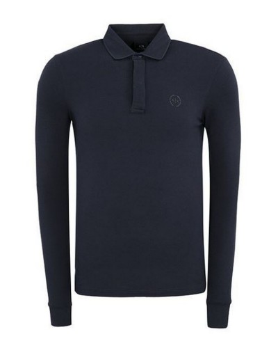 ARMANI AX POLO M/LUNGA  96% COTTON, 4% ELASTANE.1510 NAVY