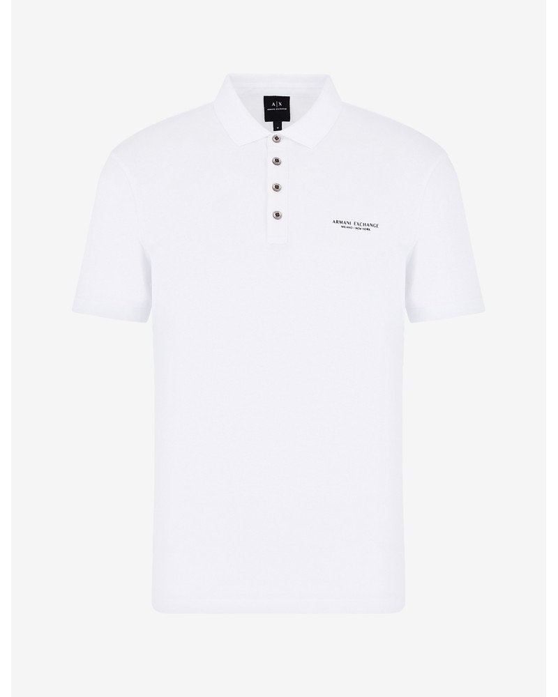 ARMANI AX POLO M/CORTA 100%COTTON.1100 WHITE