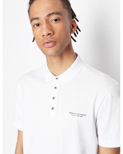 ARMANI AX POLO M/CORTA 100%COTTON.1100 WHITE