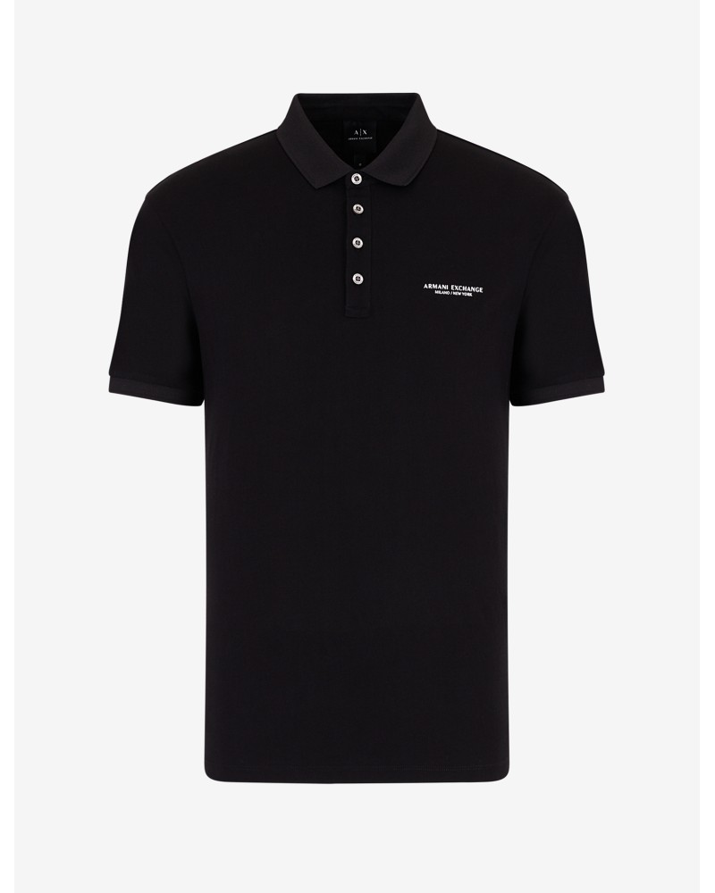 ARMANI AX POLO M/CORTA 100%COTTON.1200 BLACK