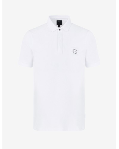 ARMANI AX POLO M/CORTA 96%COTTON,4%ELASTANE.1100 WHITE