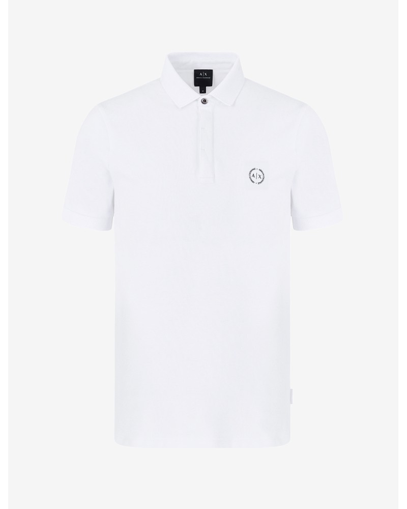 ARMANI AX POLO M/CORTA 96%COTTON,4%ELASTANE.1100 WHITE