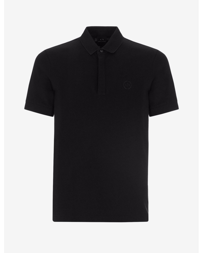 ARMANI AX POLO M/CORTA 96%COTTON,4%ELASTANE.1200 BLACK
