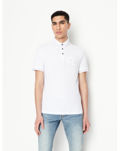 ARMANI AX POLO M/CORTA 100%COTTON.1100 WHITE