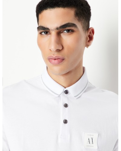 ARMANI AX POLO M/CORTA 100%COTTON.1100 WHITE