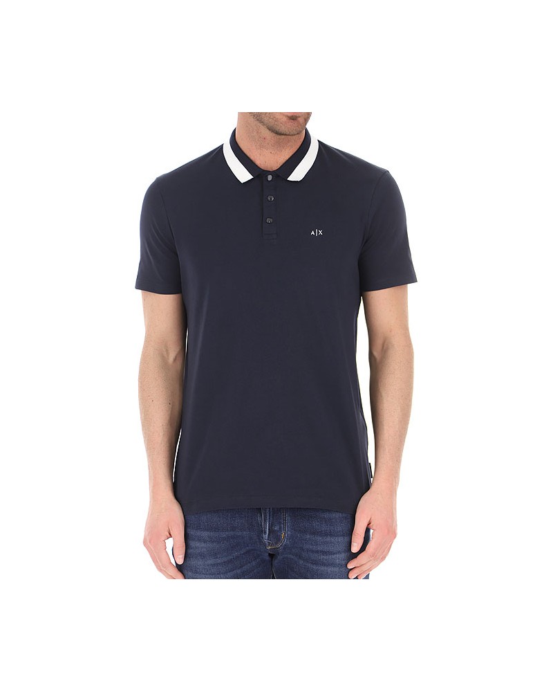 ARMANI AX POLO 100% COTTON.1510 NAVY