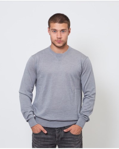 ARMANI AX MAGLIERIA GIROCOLLO 100% VIRGIN WOOL.3901 BROS BC06 ALLOY HTR