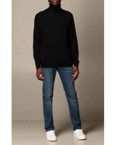 ARMANI AX MAGLIONCINO GIROCOLLO  95% COTTON, 5% CASHMERE.1200 BLACK