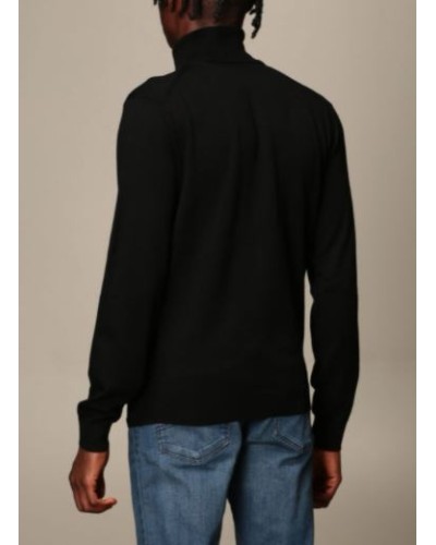 ARMANI AX MAGLIONCINO GIROCOLLO  95% COTTON, 5% CASHMERE.1200 BLACK