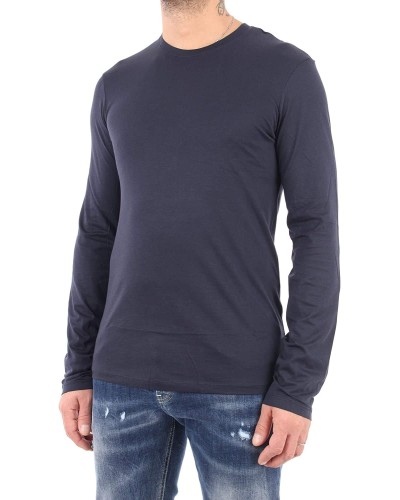 ARMANI AX MAGLIA M/LUNGA 100% COTTON.1510 NAVY