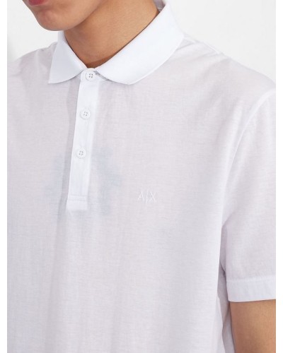ARMANI AX POLO  80% COTTON, 20% POLYAMIDE.1100 WHITE