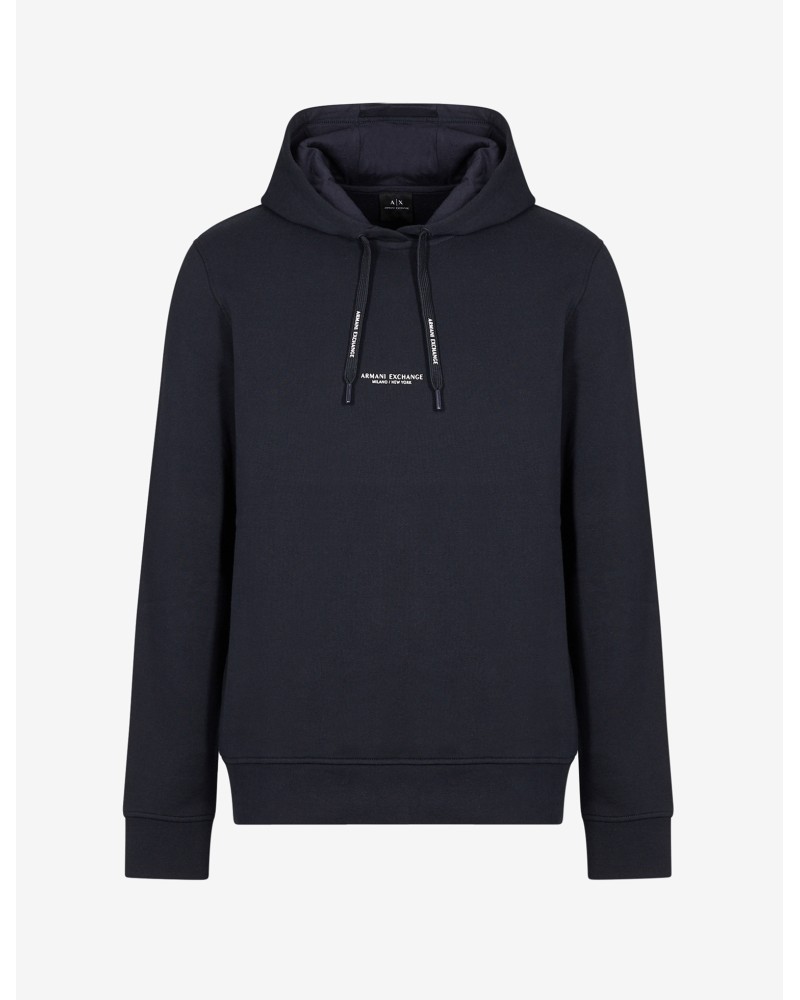 ARMANI AX FELPA C/CAPP  100% COTTON.1510 NAVY