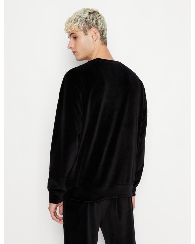 ARMANI AX FELPA PARICOLLO  25% POLYESTER, 75% COTTON.1200 BLACK
