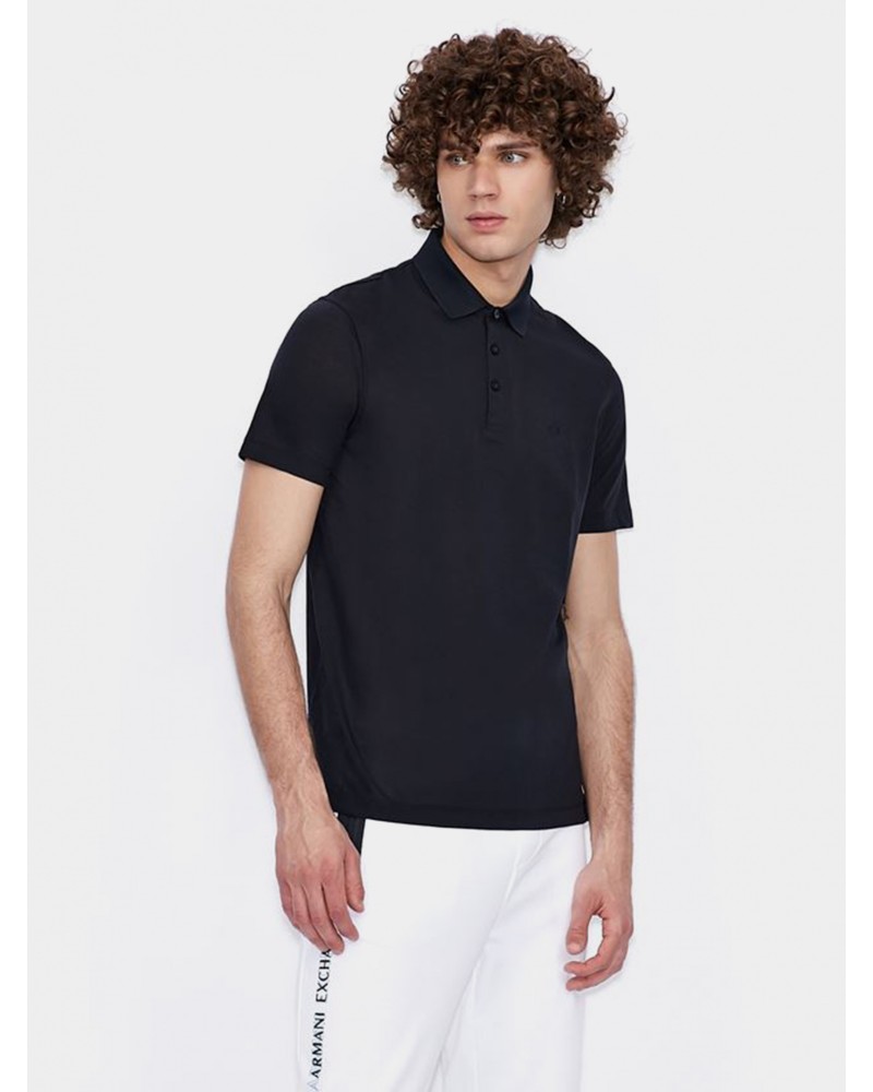 ARMANI AX POLO  80% COTTON, 20% POLYAMIDE.1510 NAVY
