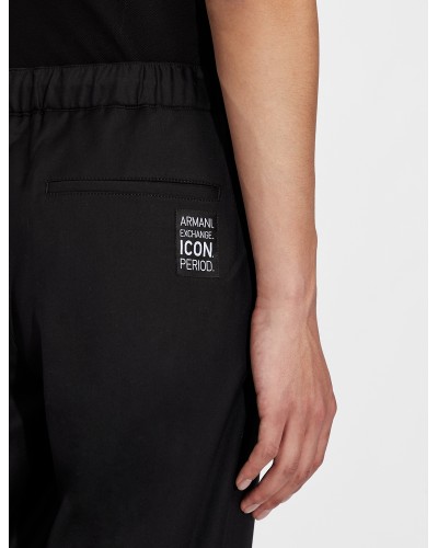 ARMANI AX PANTALONI PANTABITO 32%VISCOSE,65%POLYESTER,3%ELASTANE.2240 BLACK/BLACK LABEL
