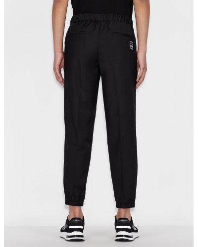 ARMANI AX PANTALONI PANTABITO 32%VISCOSE,65%POLYESTER,3%ELASTANE.2240 BLACK/BLACK LABEL