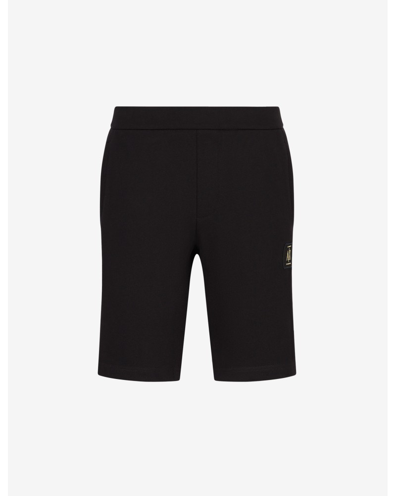 ARMANI AX BERMUDA TUTA 100%COTTON.1200 BLACK