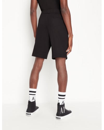 ARMANI AX BERMUDA TUTA 100%COTTON.1200 BLACK