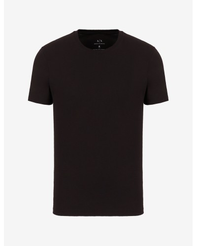ARMANI AX T-SHIRT M/CORTA  100% COTTON.1200 BLACK