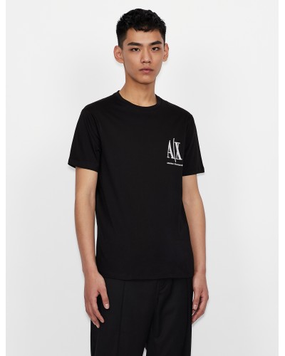 ARMANI AX T-SHIRT M/CORTA 100%COTTON.1200 BLACK