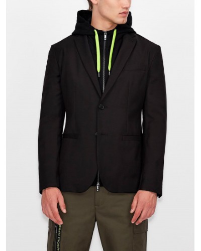 ARMANI AX GIACCA 65% POLYESTER, 35% VISCOSE.1200 BLACK