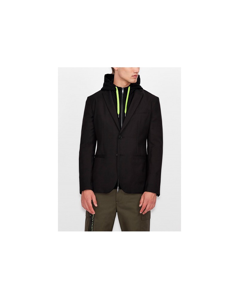 ARMANI AX GIACCA 65% POLYESTER, 35% VISCOSE.1200 BLACK
