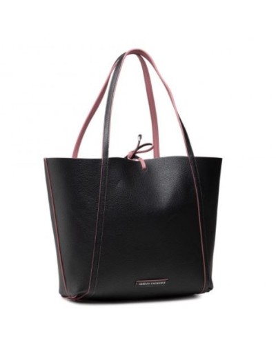 ARMANI AX ACCESSORI BAG 100% POLYURETHANE.05371 ROSE/BLACK