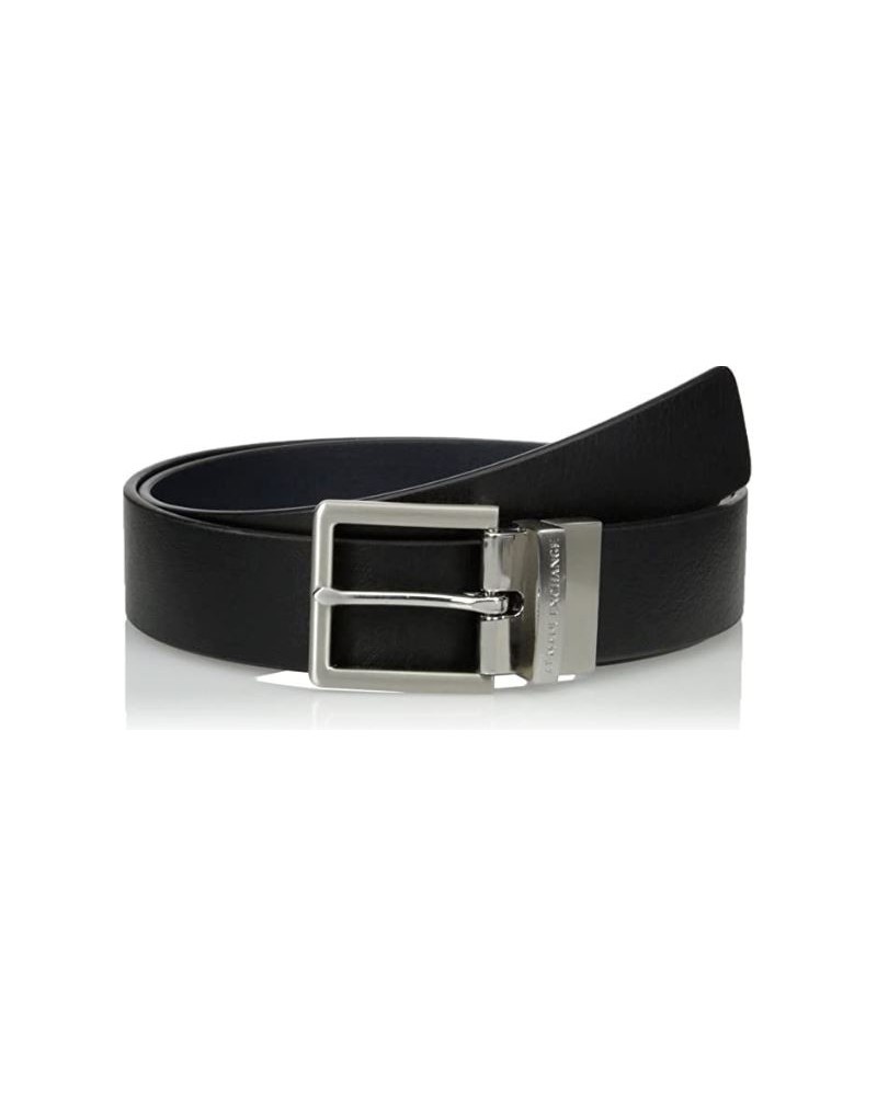 ARMANI AX ACCESSORI CINTA 100% LEATHER.43020 BLACK/NAVY