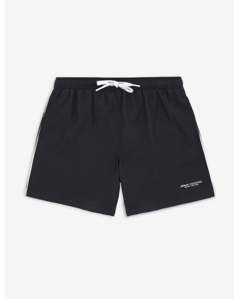 ARMANI AX MENS WOVEN BOXER  100% POLYESTER.00020 NERO