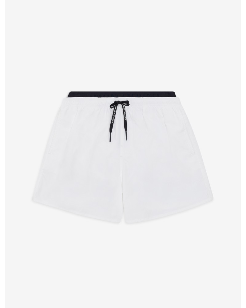 ARMANI AX INTIMO MARE BOXER  100% POLYAMIDE.00010 BIANCO