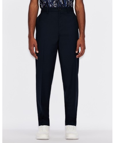 ARMANI AX PANTALONE  65% POLYESTER, 35% VISCOSE.1510 NAVY