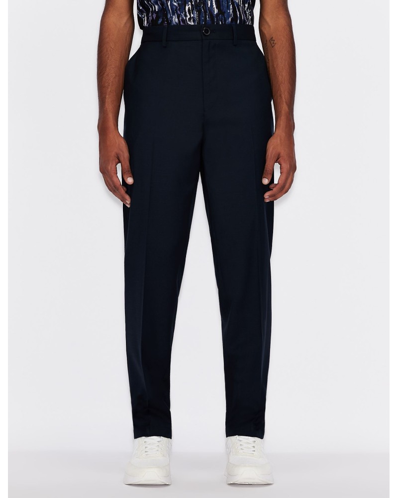 ARMANI AX PANTALONE  65% POLYESTER, 35% VISCOSE.1510 NAVY