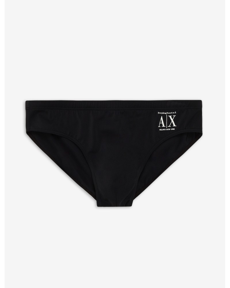 ARMANI AX INTIMO MARE SLIP  20% ELASTANE, 80% POLYAMIDE.00020 NERO
